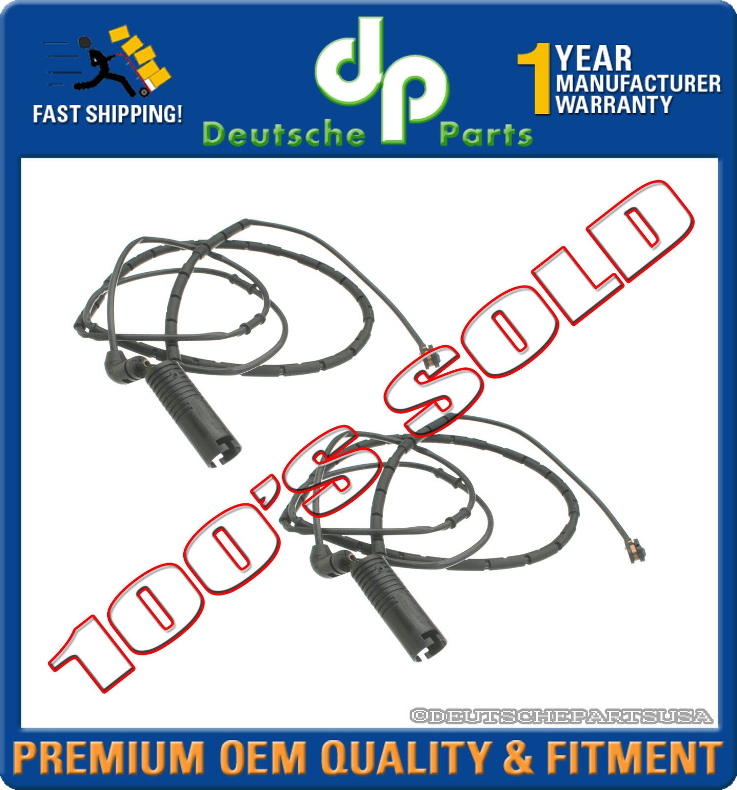 REAR BRAKE PAD WEAR SENSOR SENSORS L+R 34 35 1 164 372 34351164372 for BMW E46