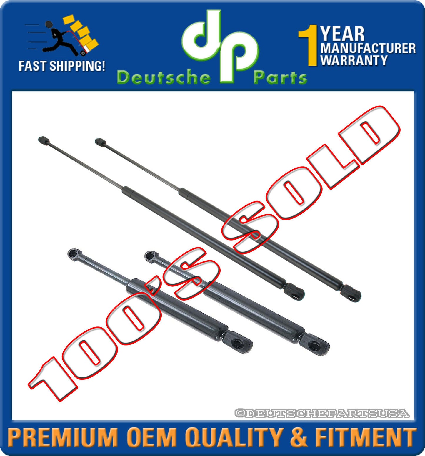 Mercedes Hood Hatch Damper Strut Lifts Left - Right ML320 ML350 ML430 Set of 4