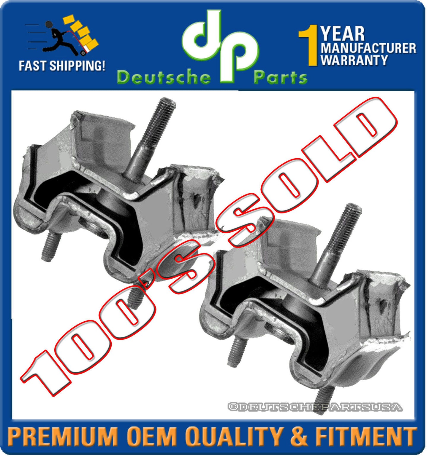 Mercedes W163 ML430 ML500 Engine Motor Mount Mounts 1632400317 163 240 03 17 SET
