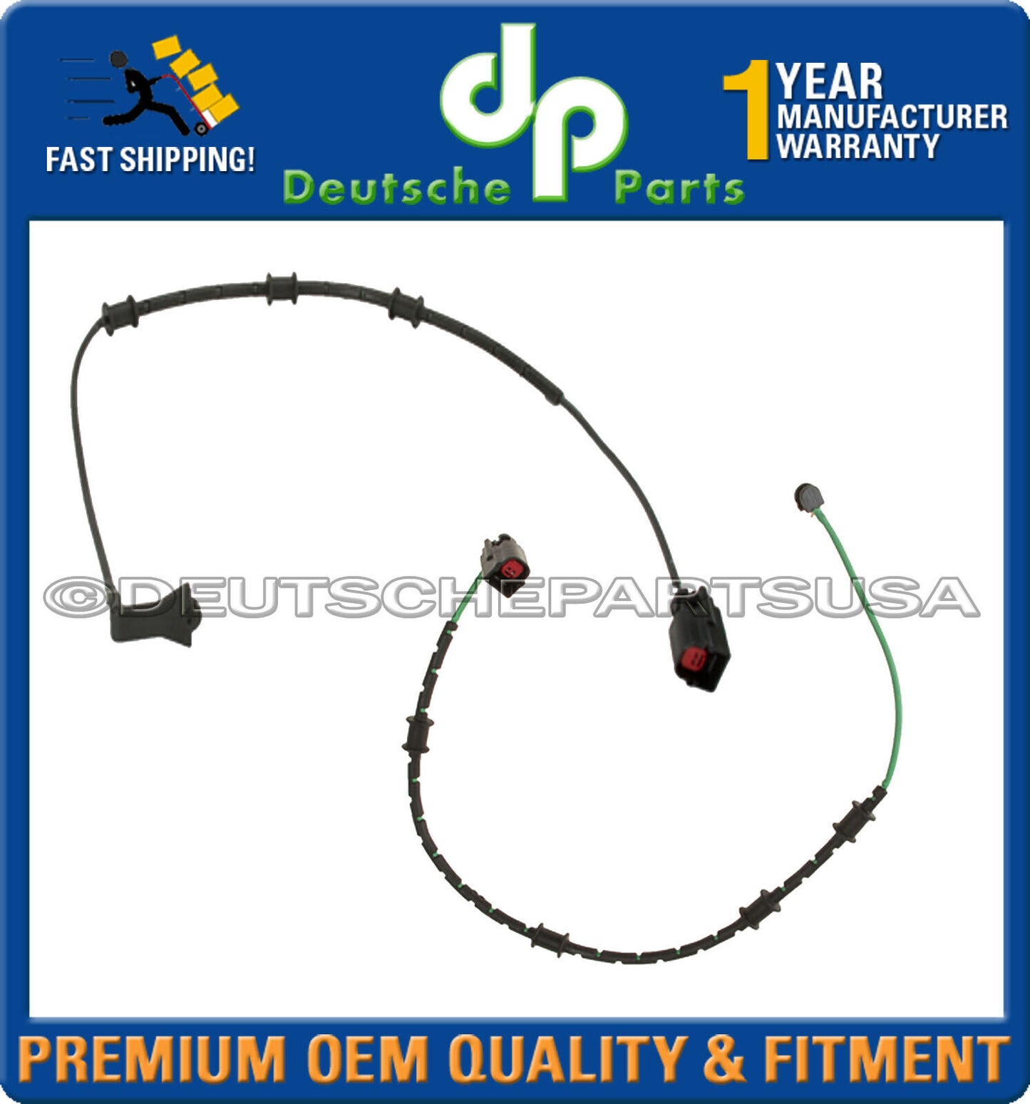 Front + Rear Disc Brake Pad Wear Sensor For Jaguar XF 2.0 C2Z 16061 C2D 2976 Set