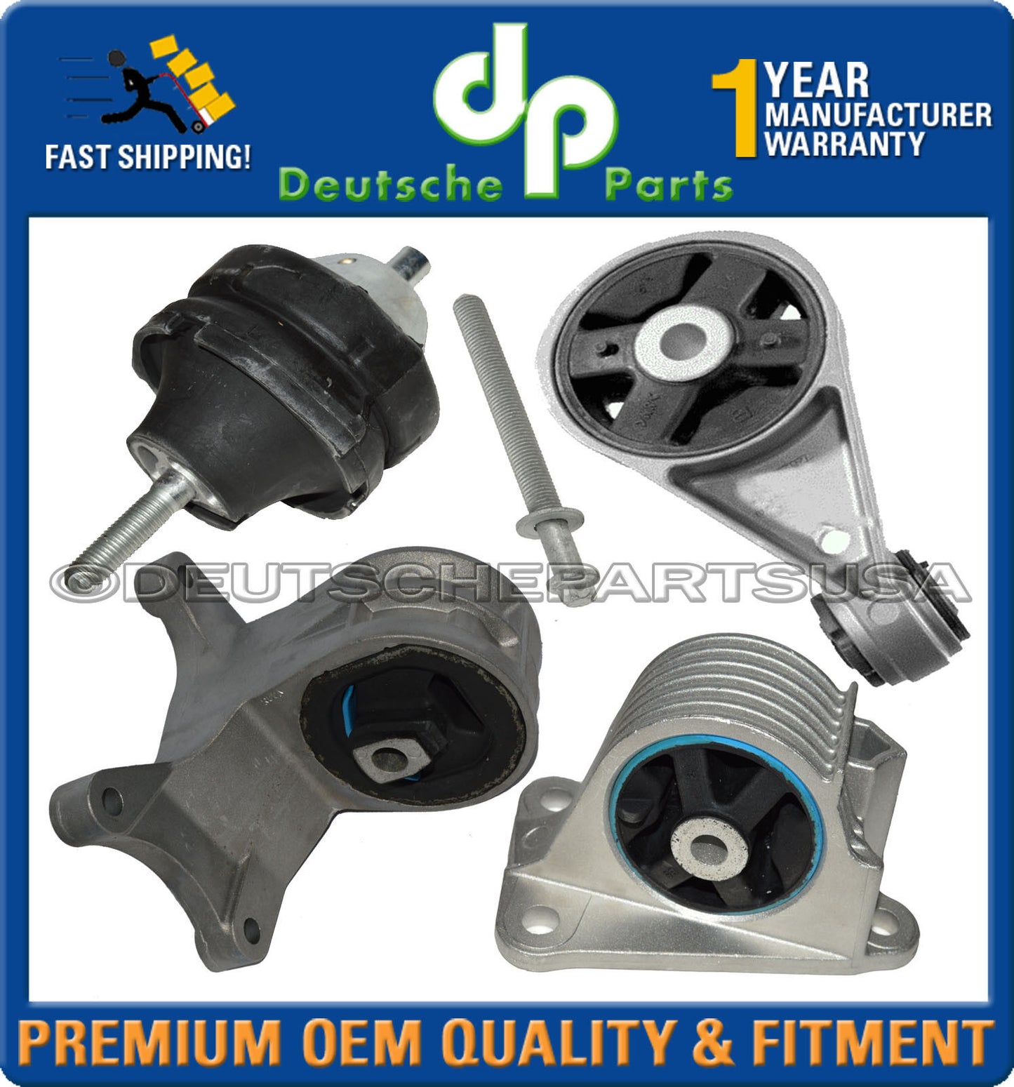 Mini R50 Engine Motor Mounts Manual Transmission Mount Bolt LH + RH Set of 5