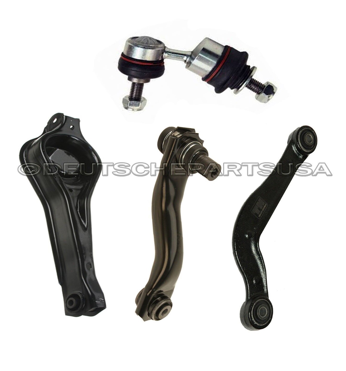 Jaguar X-Type REAR UPPER + LOWER CONTROL ARM + Bushing + Sway Bar Link Kit LEFT