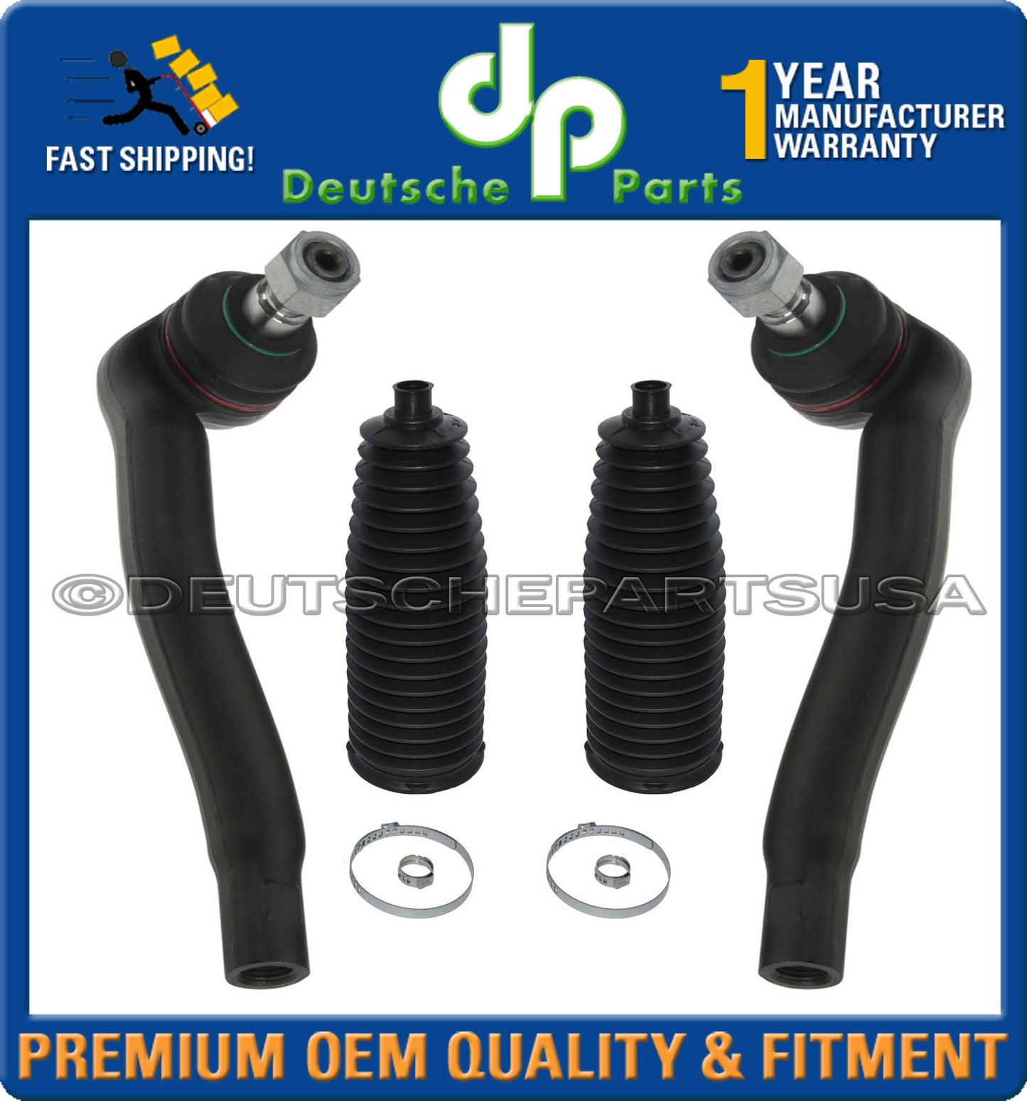MERCEDES W203 4MATIC INNER OUTER STEERING TIE ROD RODS RACK BOOT BOOTS KIT 6