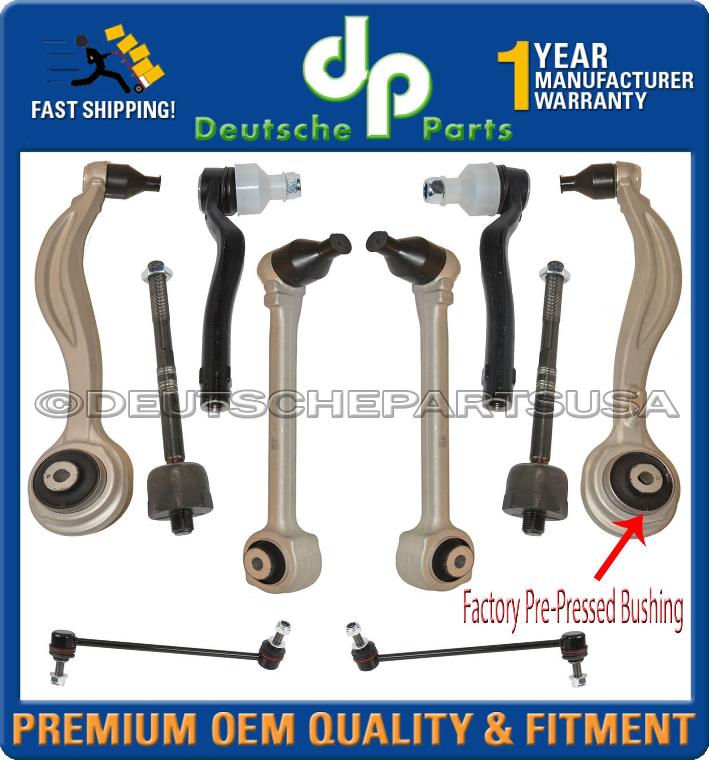 FRONT UPPER + LOWER CONTROL ARM ARMS TIE ROD RODS MERCEDES GLK SUSPENSION KIT 12