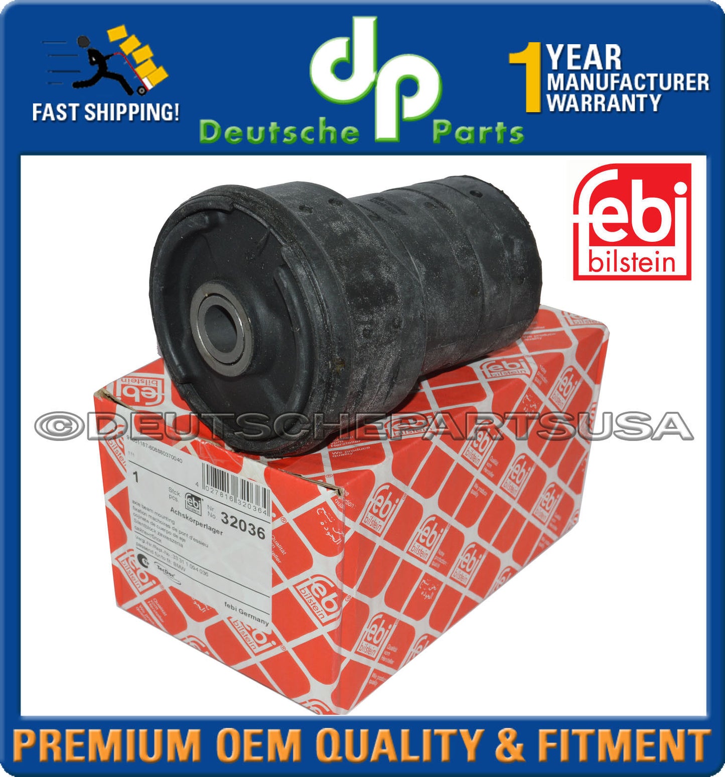 Rear AXLE CARRIER SUBFRAME Mount BUSHING MOUNTING 33311094036 for BMW E39 FEBI