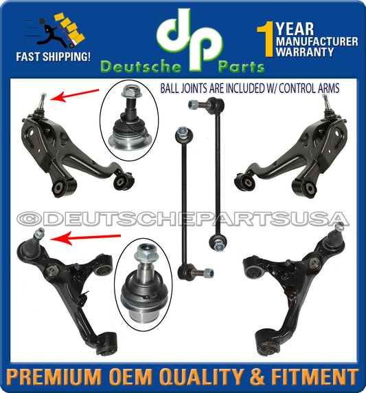 LAND RANGE ROVER SPORT SUSPENSION FRONT LOWER UPPER CONTROL ARM BALL JOINT SET10
