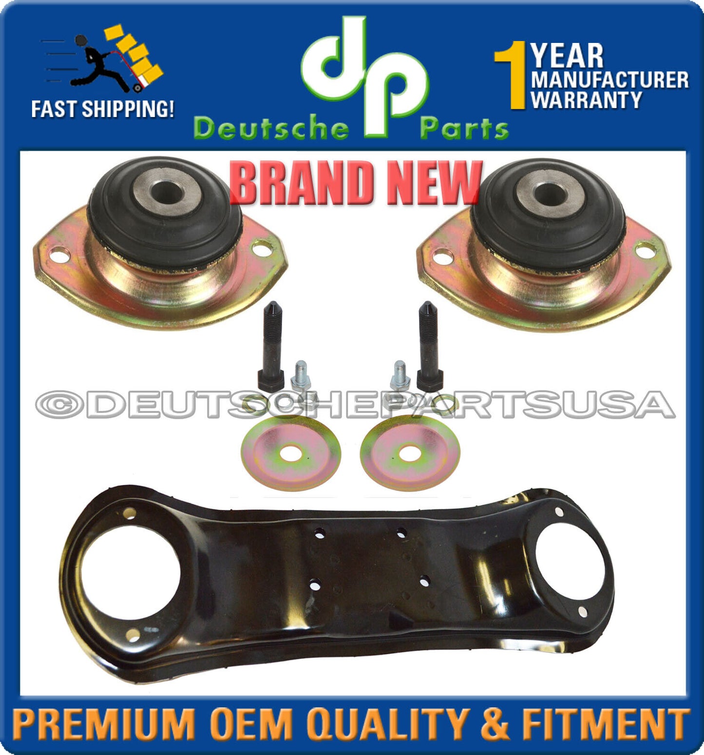 Porsche 911 Transmission Carrier Motor Mount Mounts 91137503301 91137504300 Set