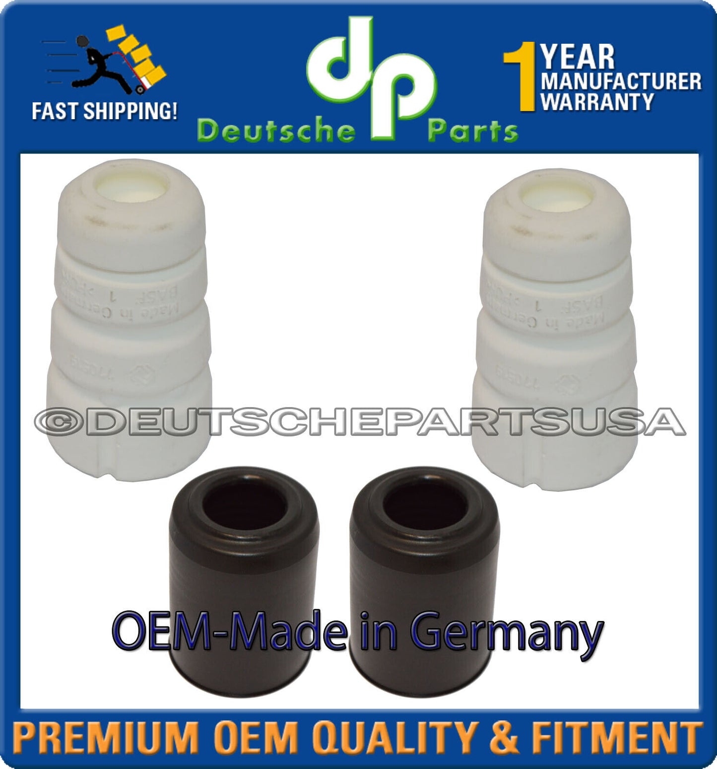 Front Strut bump Stop Strut Bellows for AUDI Q5 L+R Made in Germany Set of 4