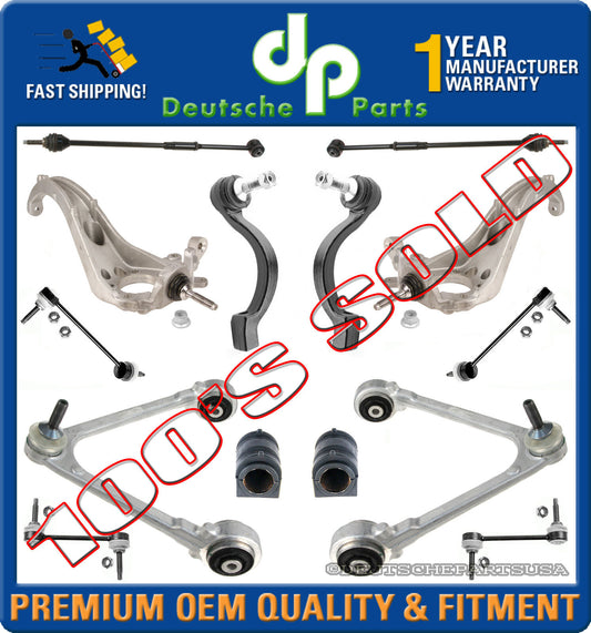 JAGUAR S TYPE UPPER LOWER CONTROL ARM TIE ROD SWAY BAR TOE LINK SUPENSION KIT 14