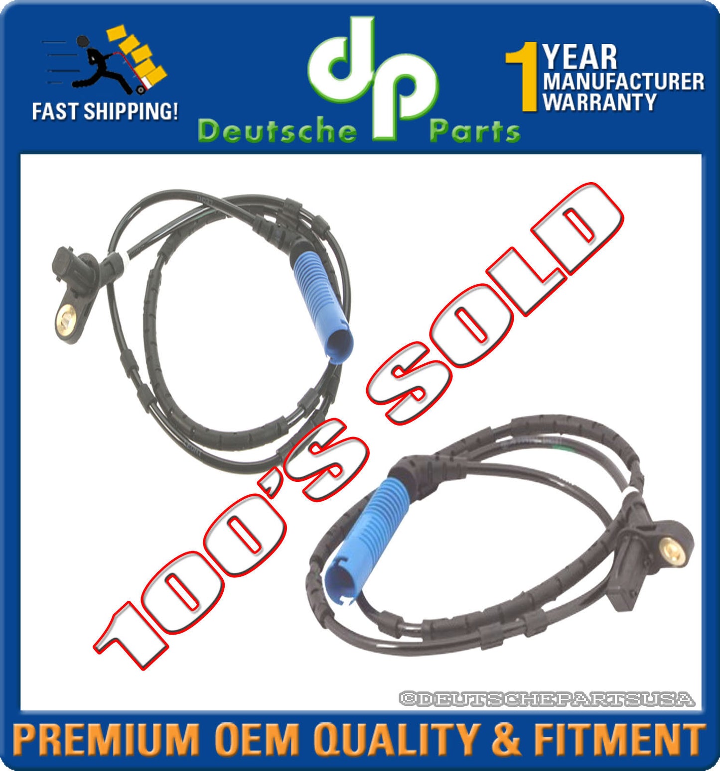 REAR WHEEL ABS SPEED SENSOR SENSORS LEFT + RIGHT 34 52 6 752 683 SET for BMW E46