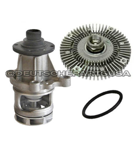 ENGINE WATER PUMP METAL IMPELLER + GASKET + RADIATOR FAN CLUTCH 3 PC for BMW E36