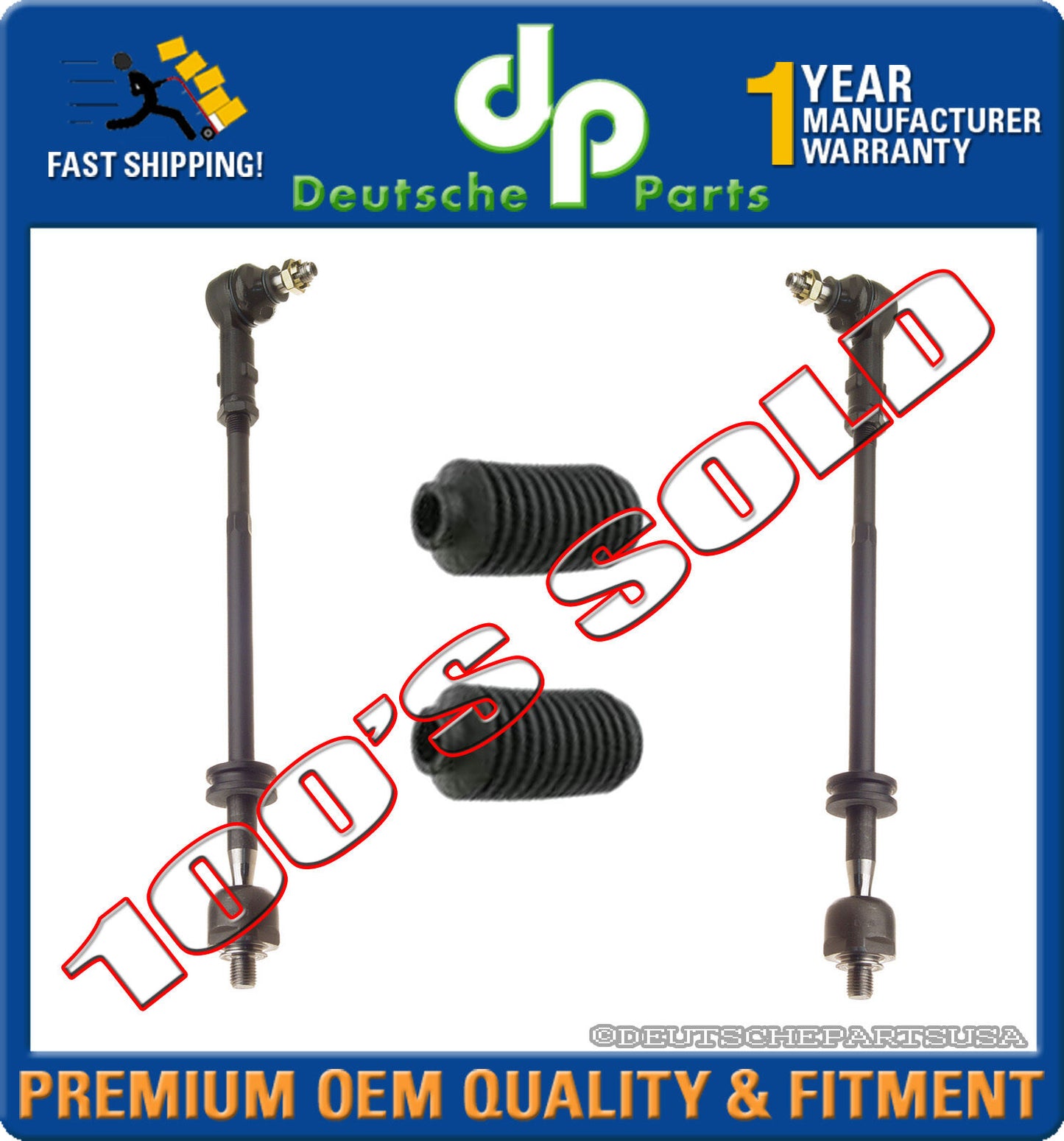 Porsche 944 924 924S Tie Rod Rods Kit TURBO UPGRADE 944 347 033 20 SET 4 pcs