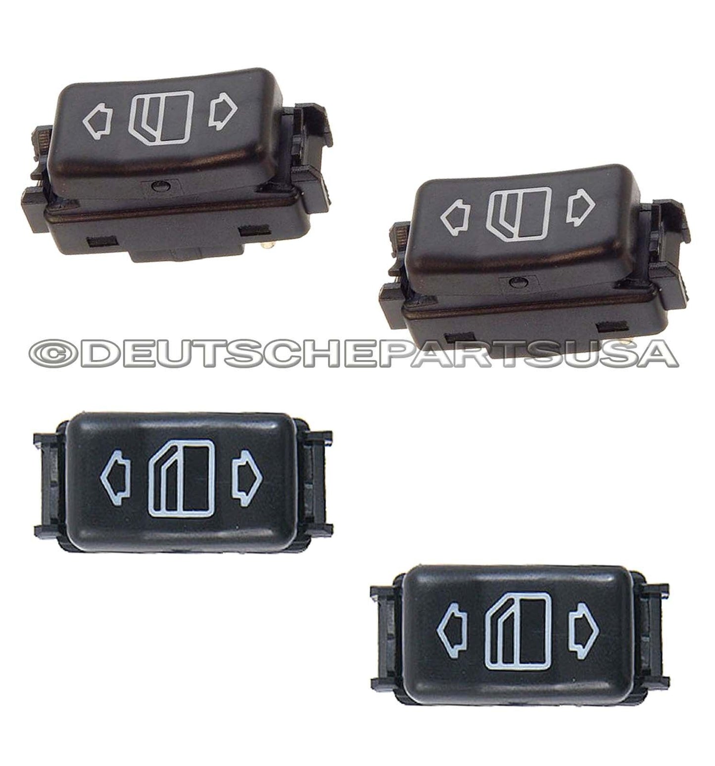 MERCEDES W124 W126 W201 CONSOLE POWER WINDOW SWITCH 1248204510 + 1248204610 SET