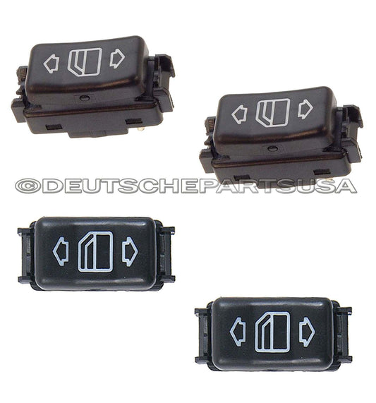 MERCEDES W124 W126 W201 CONSOLE POWER WINDOW SWITCH 1248204510 + 1248204610 SET