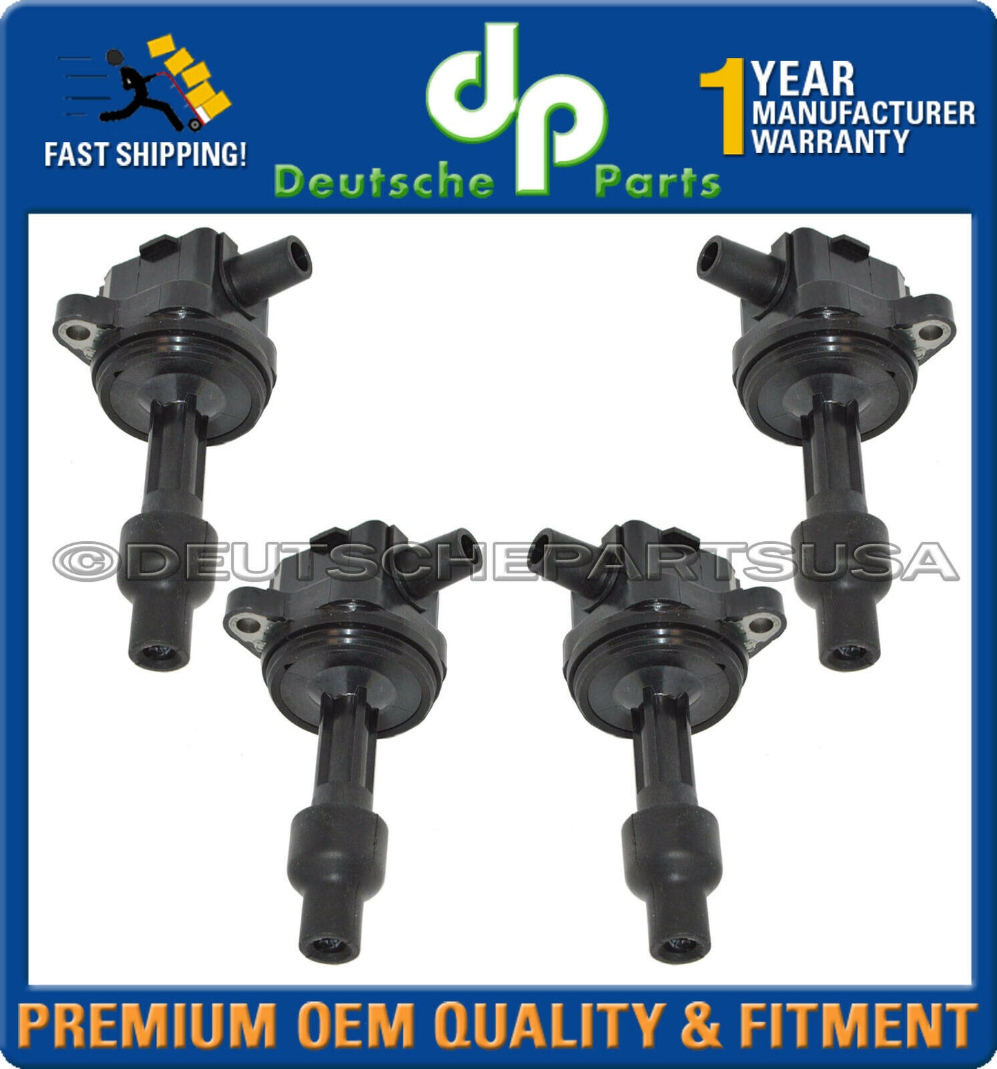 For Volvo S40 V40 Direct Ignition Coil 1275602 Set of 4