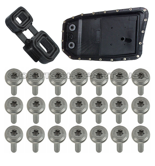 AT Oil Pan Filter + Screws + Seal (Adapter Grommet) for BMW  760i 760Li X5 X6