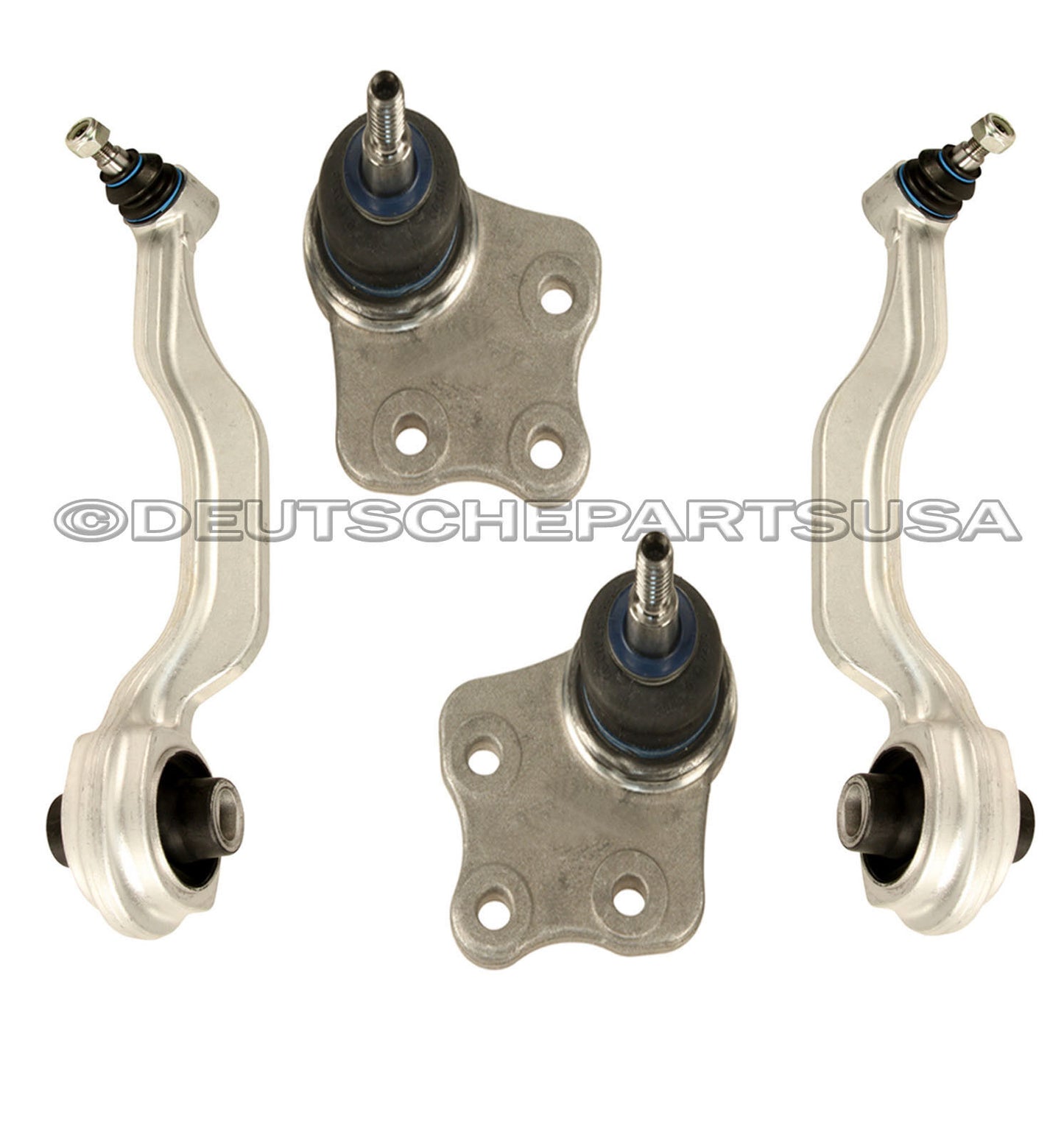 Mercedes W211 E Control Thrust Strut Arm + Upper Ball Joint Joints Set 4