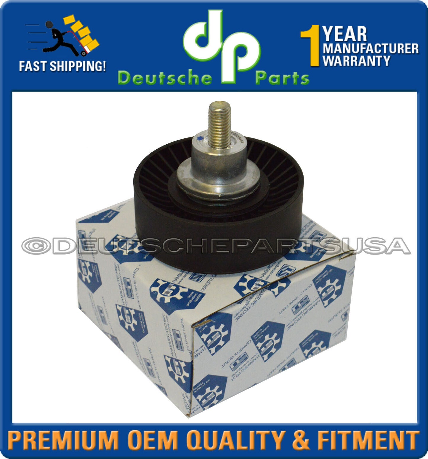 Audi V6 Serpentine Belt  Acc.Belt Idler Pulley Tensioner Assembly Set of 3