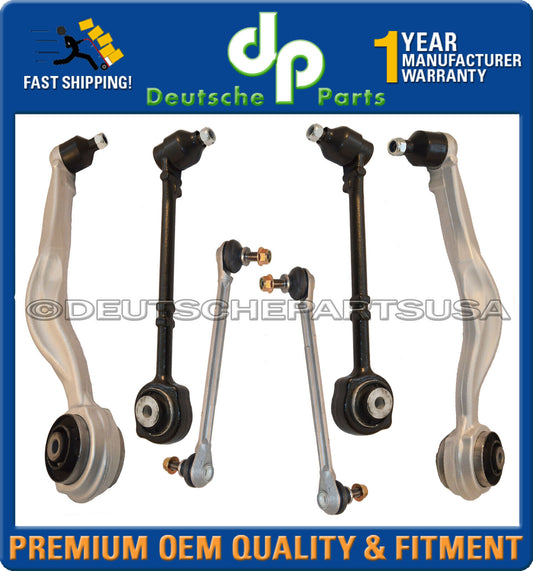 Mercedes W212 4Matic Frt Upper Lower Control Arm Ball Joints Sway Bar L+R Set 6