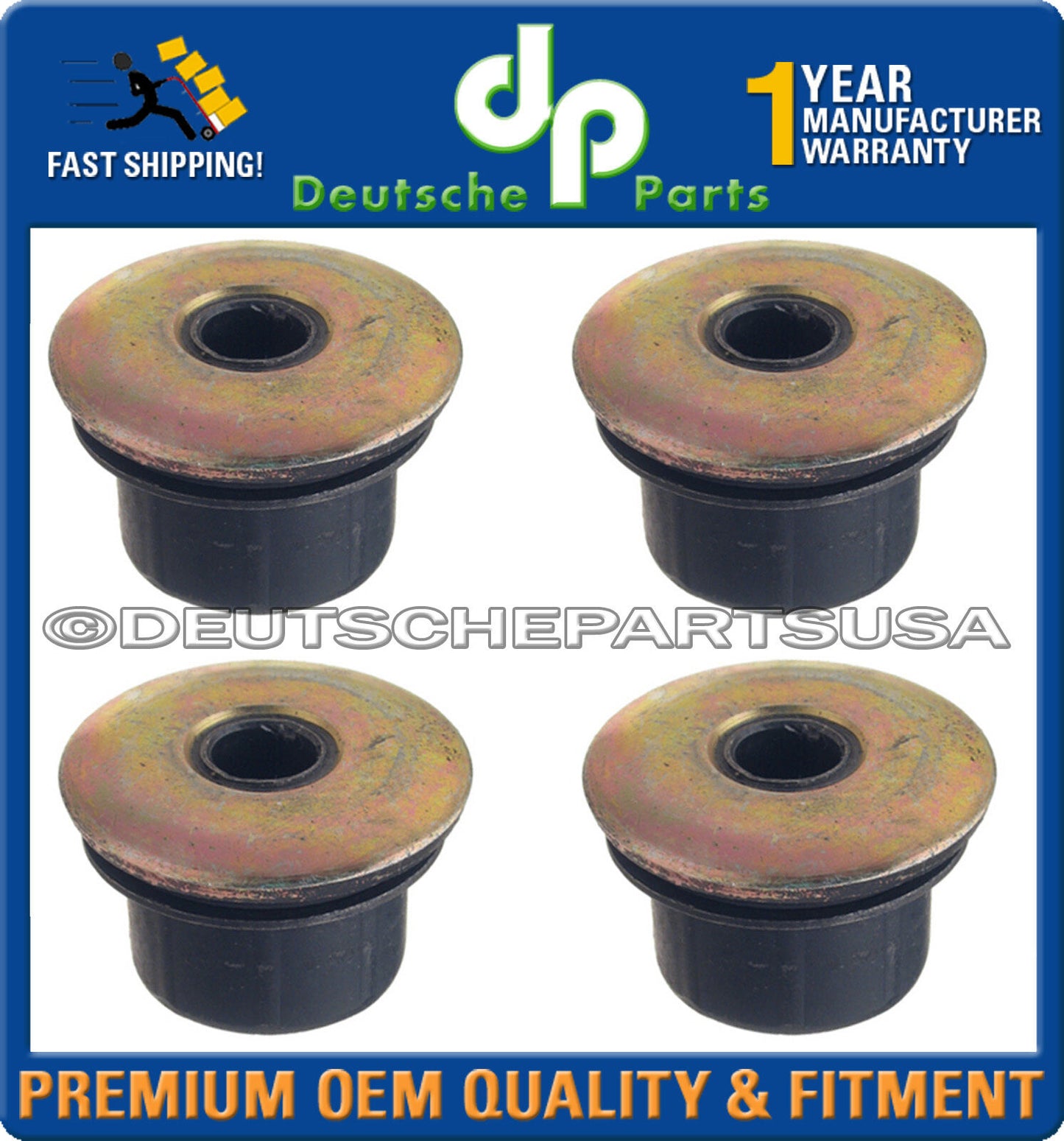 FRONT CONTROL ARM ARMS MOUNT BUSHING 95134104100 for Porsche 944 968 SET 4