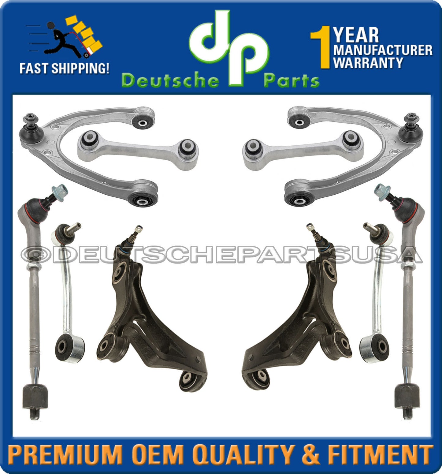 PORSCHE CAYENNE Control Arm Ball Joints Tie Rods Strut Mount Suspension Kit 12