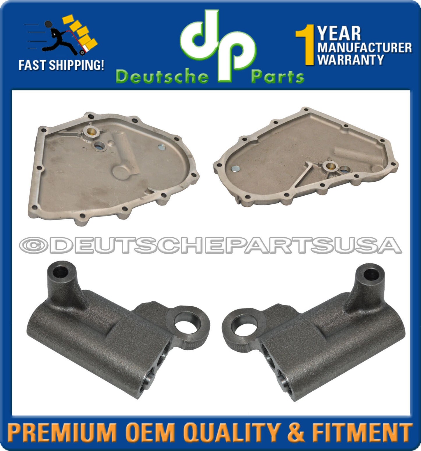 Porsche 911 930 Engine Timing Chain Tensioner Cover Housing L+R  Set 4