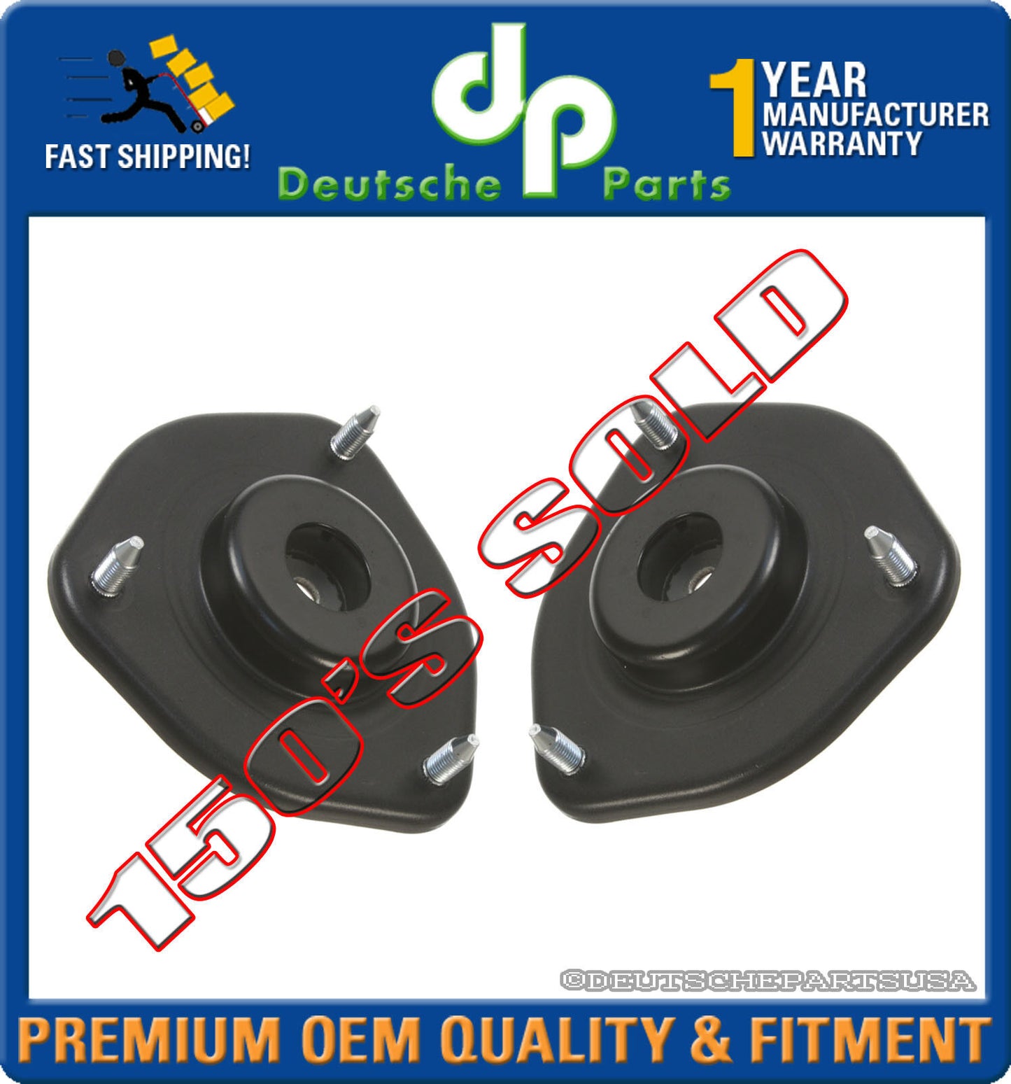 VOLVO S40 V40 FRONT UPPER HEAVY DUTY Strut Shock Mount Mounts 30616824 SET 2