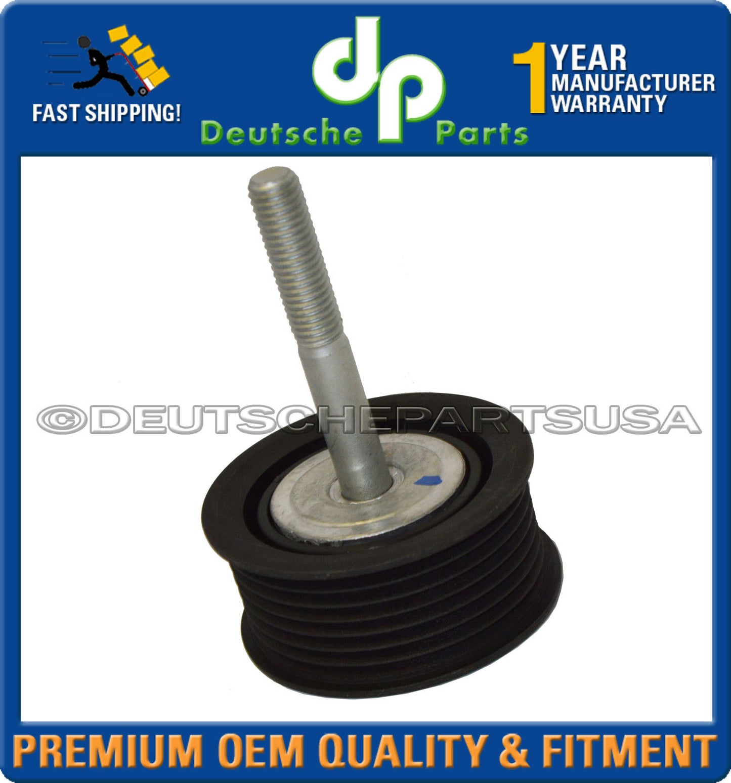 Porsche Cayenne Panamera Drive Belt Idler Pulley Belt Tensioner w/Arm Belt Set 4