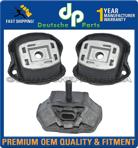 Mercedes R107 380SL 560SL Transmission Engine Motor Mount Mounts 1072412213 SET3