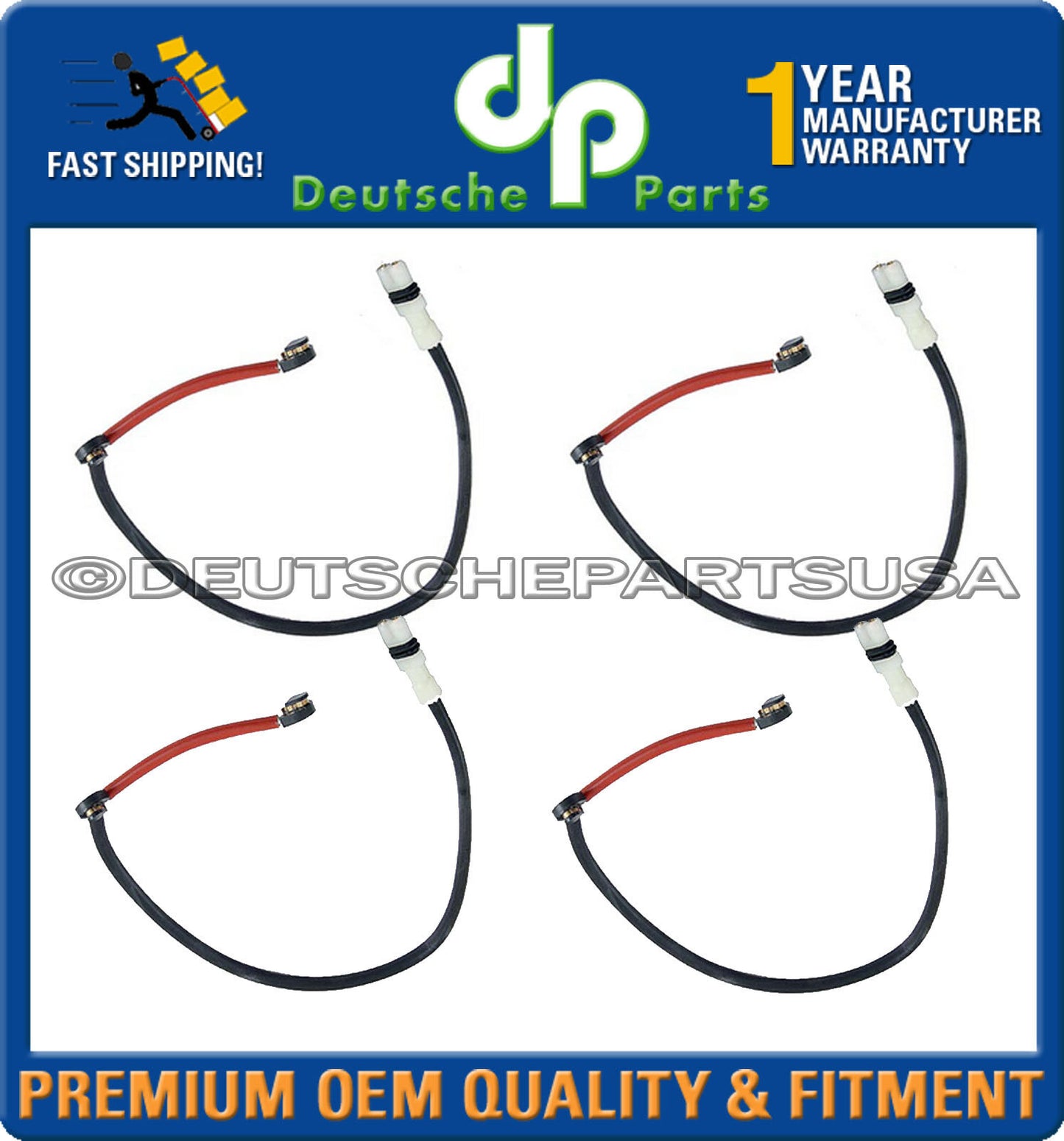 Porsche 911 GT3 04-05 Front & Rear Brake Pad Sensor Left+Right 99761267700 Set 4