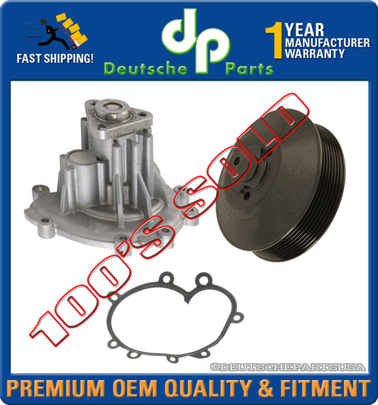 Porsche CAYENNE S TURBO 4.5 V8 Water Pump + Gasket + PULLEY 948 106 011 04 SET 3