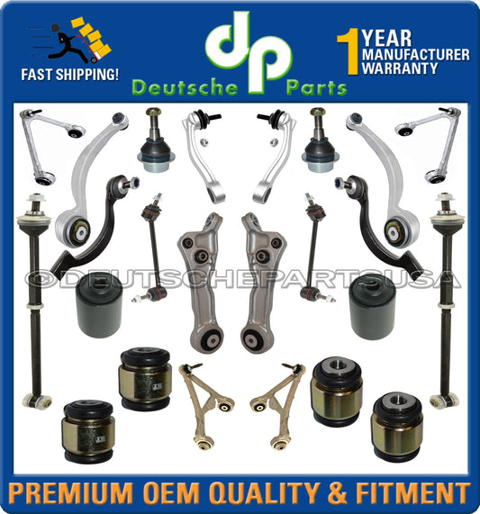 UPPER+LOWER CONTROL ARMS BALL JOINTS BUSHING TOE LINK TIE ROD JAGUAR VANDEN PLAS
