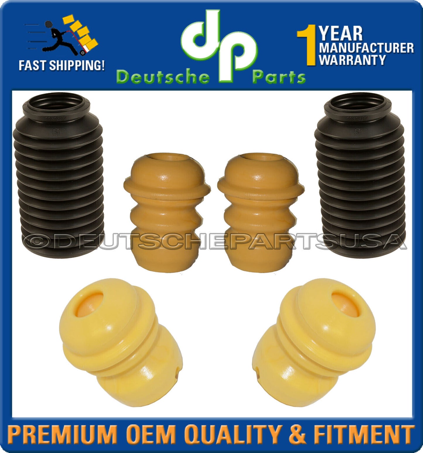 Porsche 911 996 Front & Rear Rubber Strut Shock Absorber Bump Stop Dust Bellow