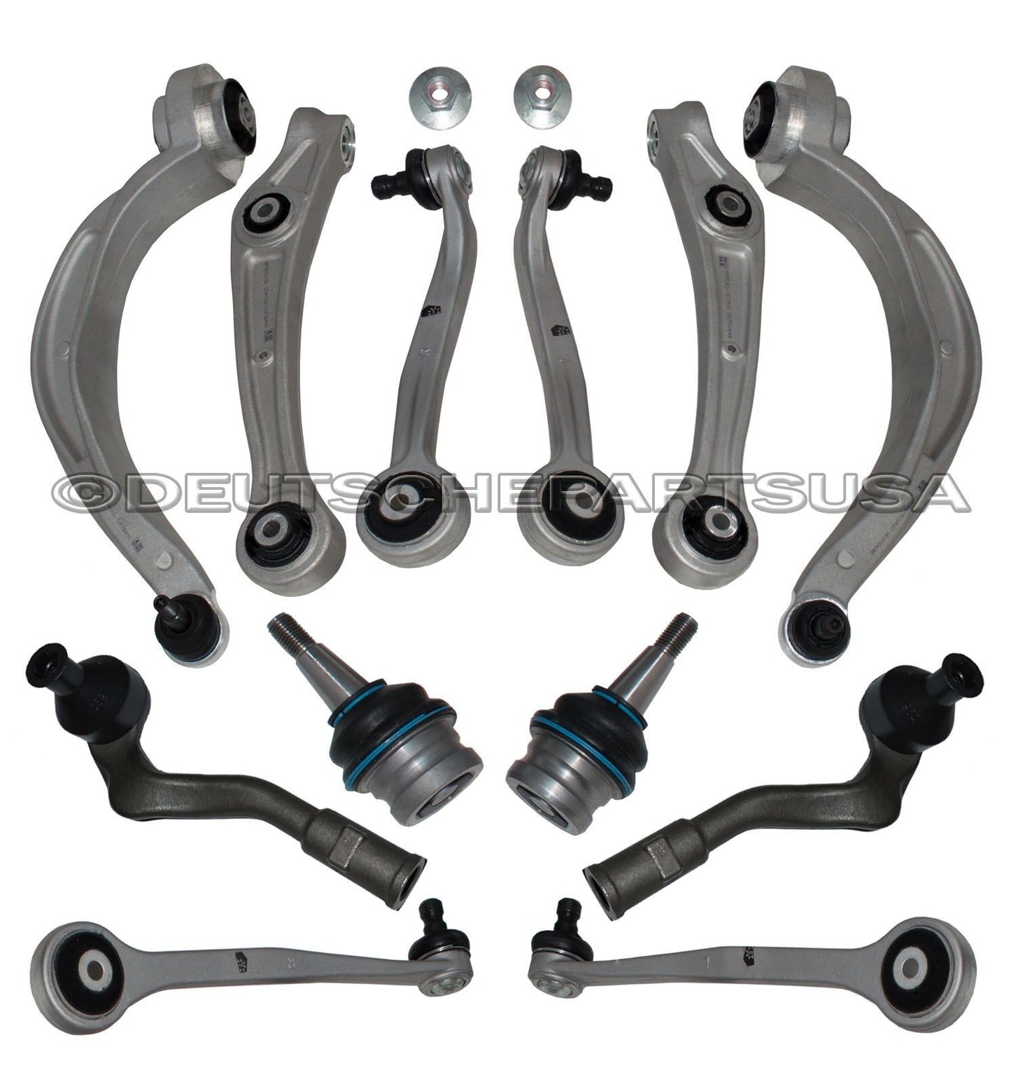 Front UPPER + LOWER Control Arms Ball Joints Audi S4 QUATTRO SUSPENSION KIT 12