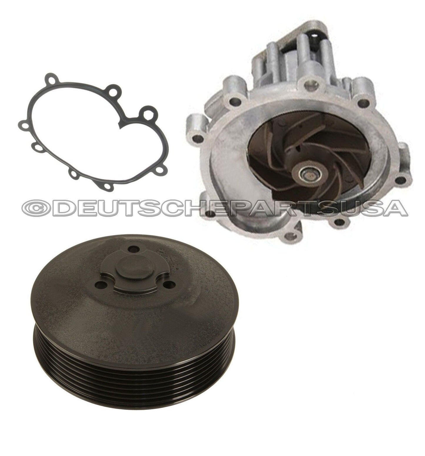 Porsche CAYENNE S TURBO 4.5 V8 Water Pump + Gasket + PULLEY 948 106 011 04 SET 3