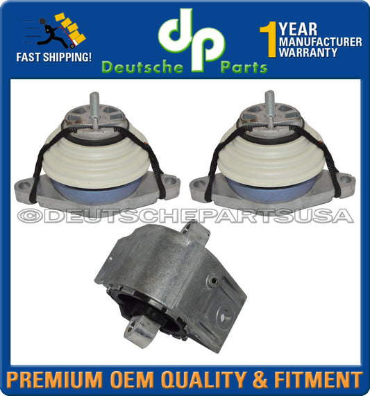 Jaguar AWD XF XJ 13-17 Engine Motor Mount Trans Mount Mounts L+R C2D 19070 Set 3