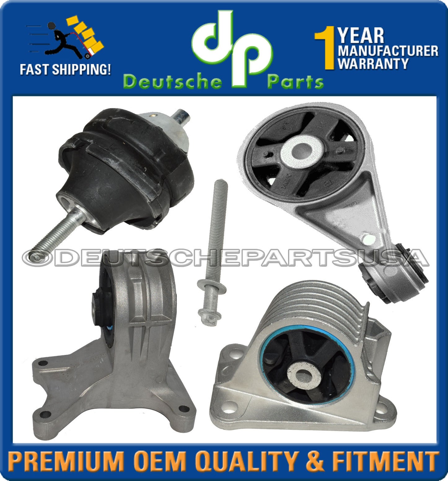 Mini R50 Engine Motor Mounts Manual Transmission Mount Bolt LH + RH Set of 5