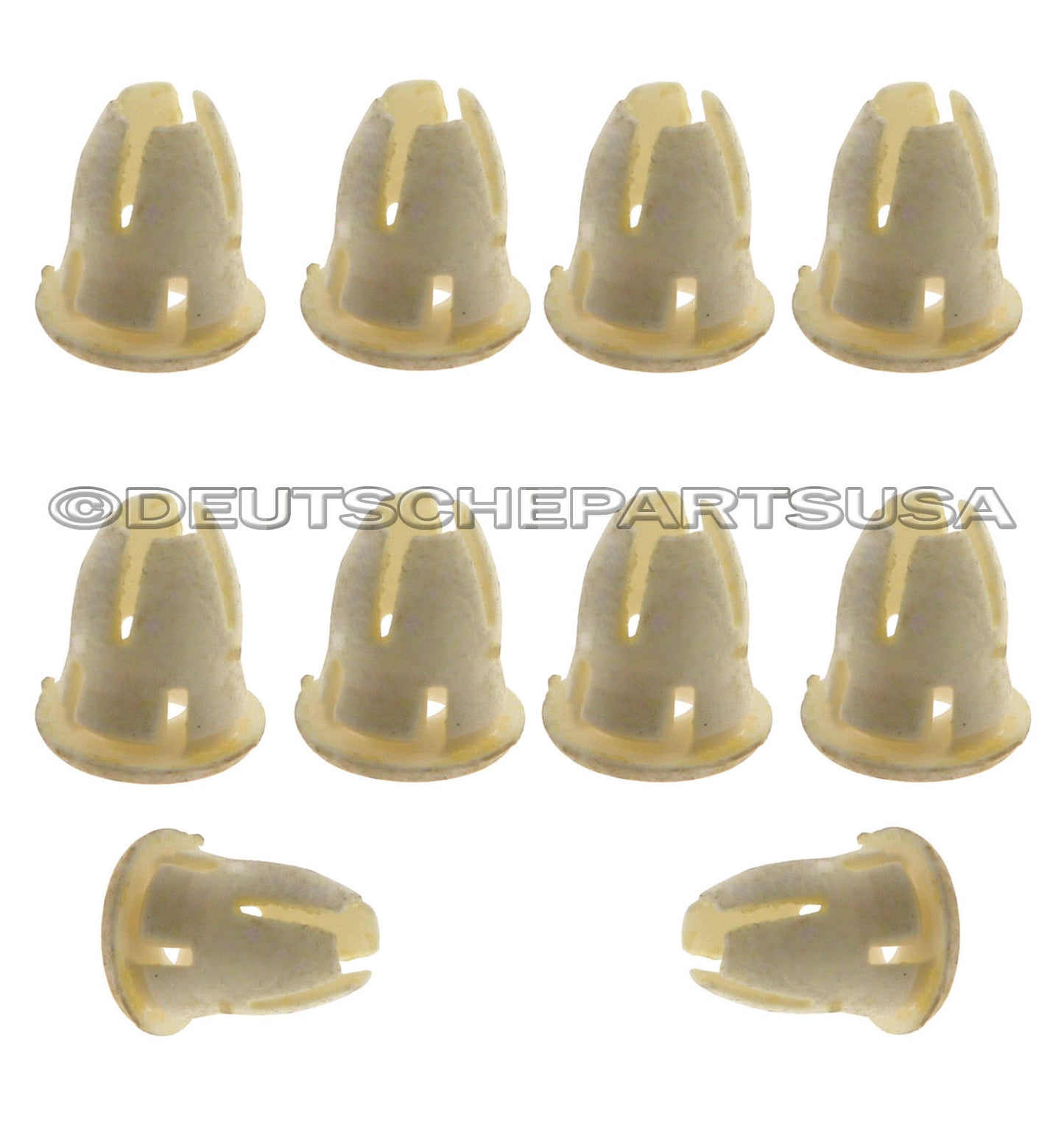 MERCEDES BENZ W124 W203 W209 W210 WHITE DOOR MOLDING CLIP - SET OF 10