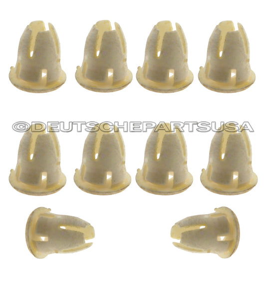 MERCEDES BENZ W124 W203 W209 W210 WHITE DOOR MOLDING CLIP - SET OF 10