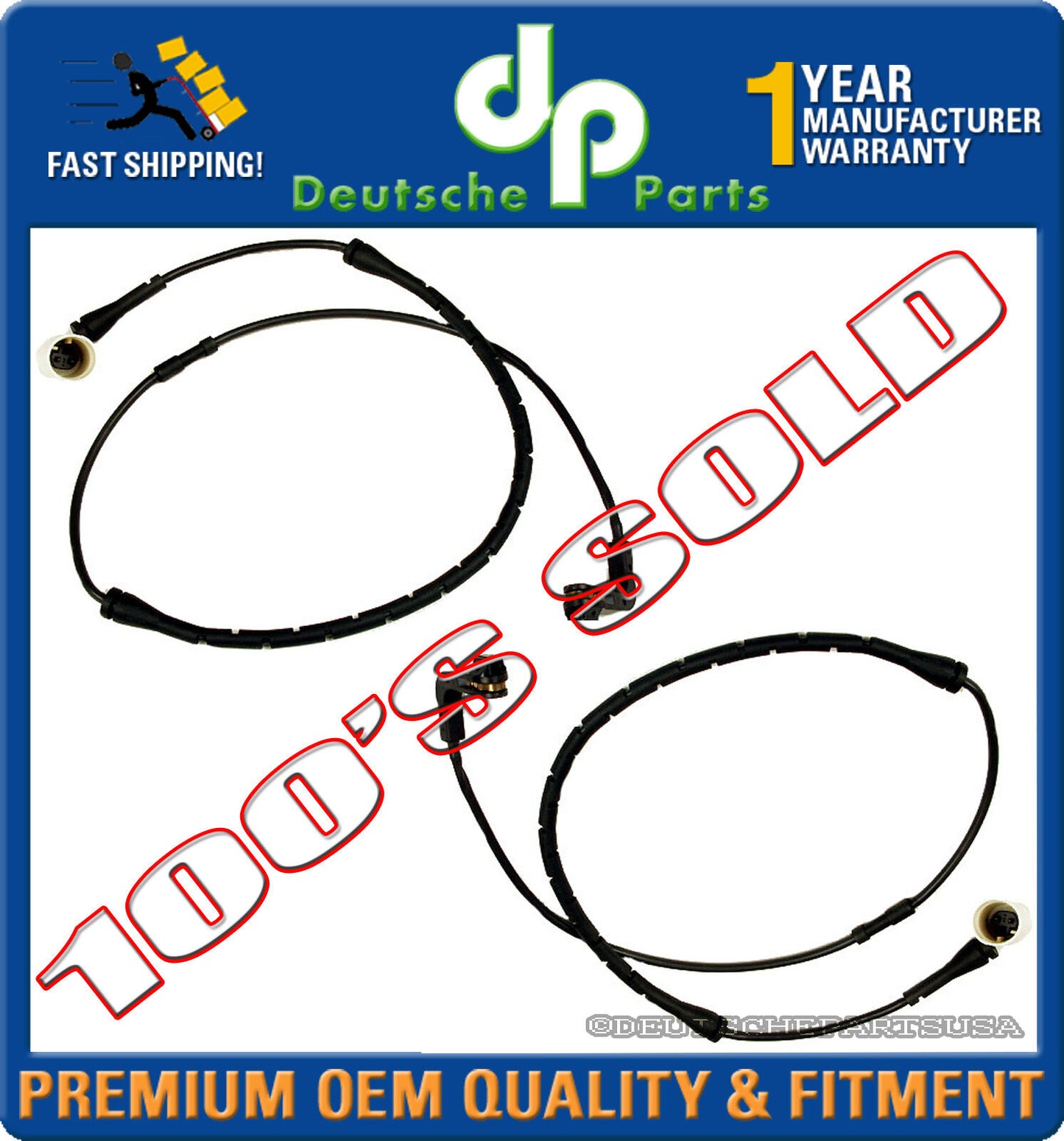FRONT + REAR BRAKE PAD SENSOR 34356755266 + 34356755267 SET 2 for BMW 7 E65 E66