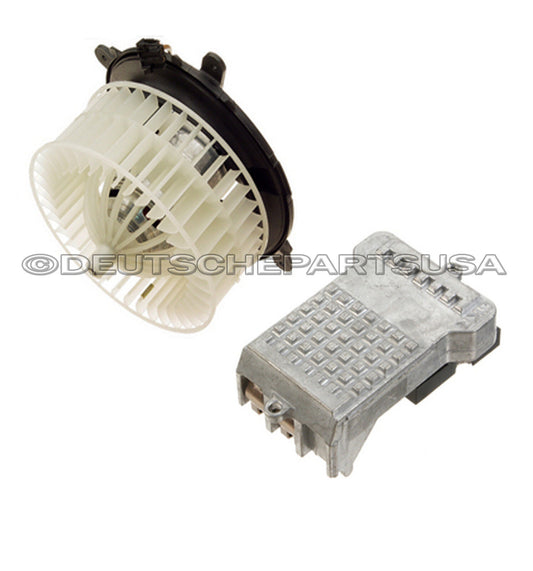 Mercedes W220 W215 A/C Heater Blower Motor 2208203142 + REGULATOR RESISTOR SET 2