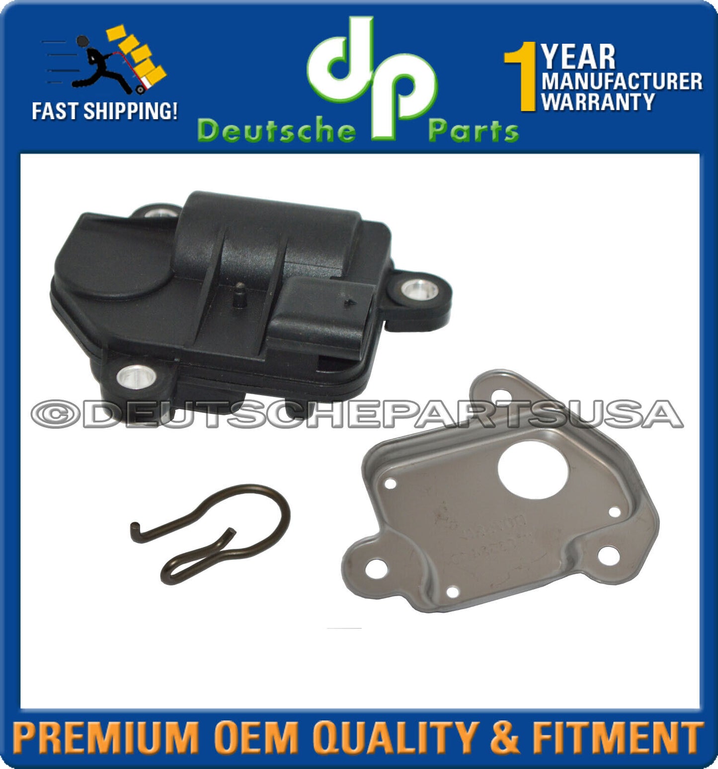 For BMW Exhaust Flap Control Valve Actuator &Thermal Protector & Clip Kit