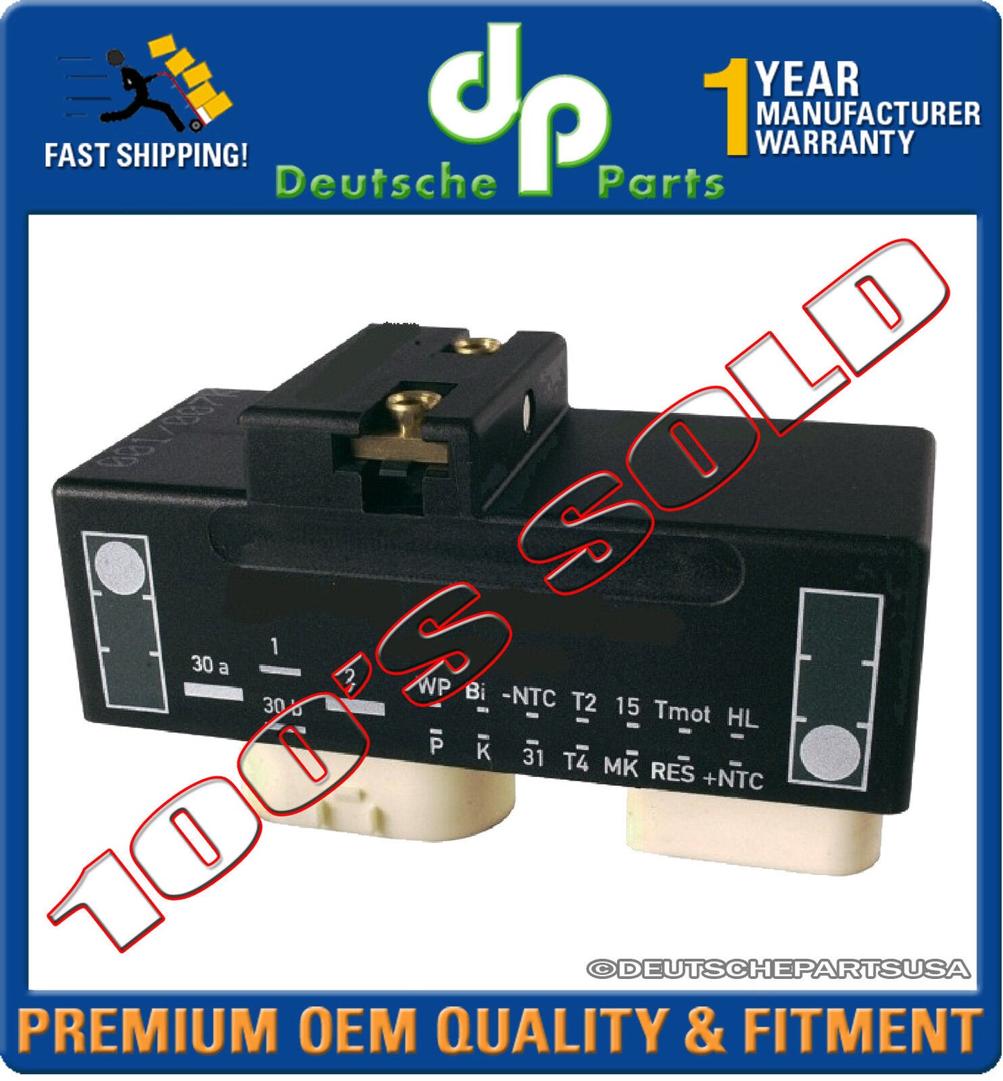 VW AUDI FCU RADIATOR Fan Control UNIT RELAY 1J0 919 506K 1J0919506K - OEMQ