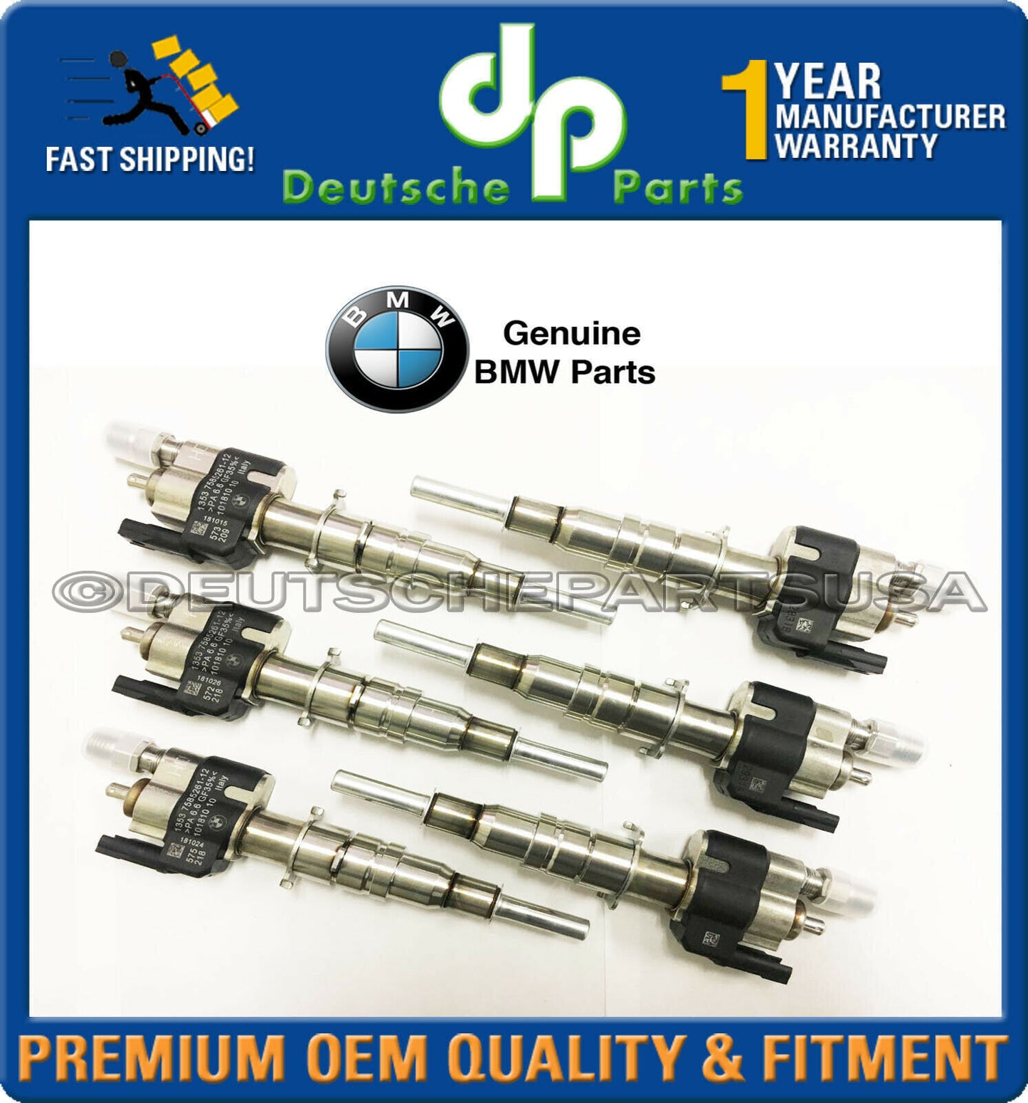 BMW 760Li 2010-2015 Fuel Injector 13 53 8 616 079 13538616079 SET of 12