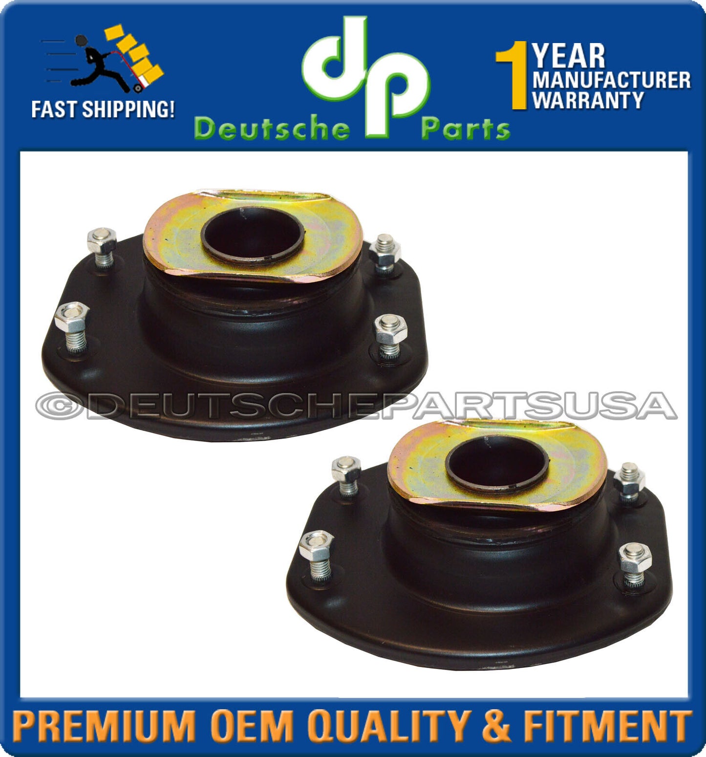 Porsche 911 993 Front + Rear Upper Shock Strut Flange Mount Mounts Bearing SET 4
