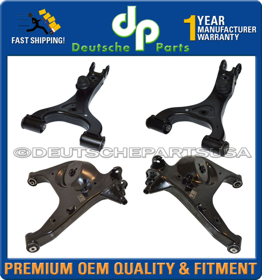 Range Rover Rear LH + RH Upper & Lower Control Arm With Bushings LR023714 Set 4