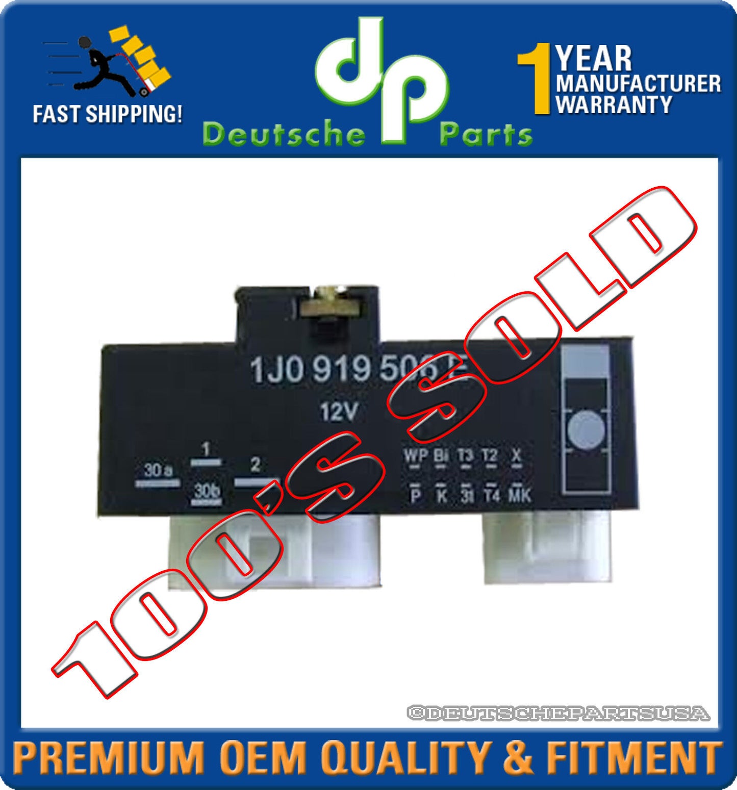 AUDI TT A4 VW GOLF JETTA BEETLE FAN CONTROL UNIT RELAY 1J0919506E / 1J0919506H