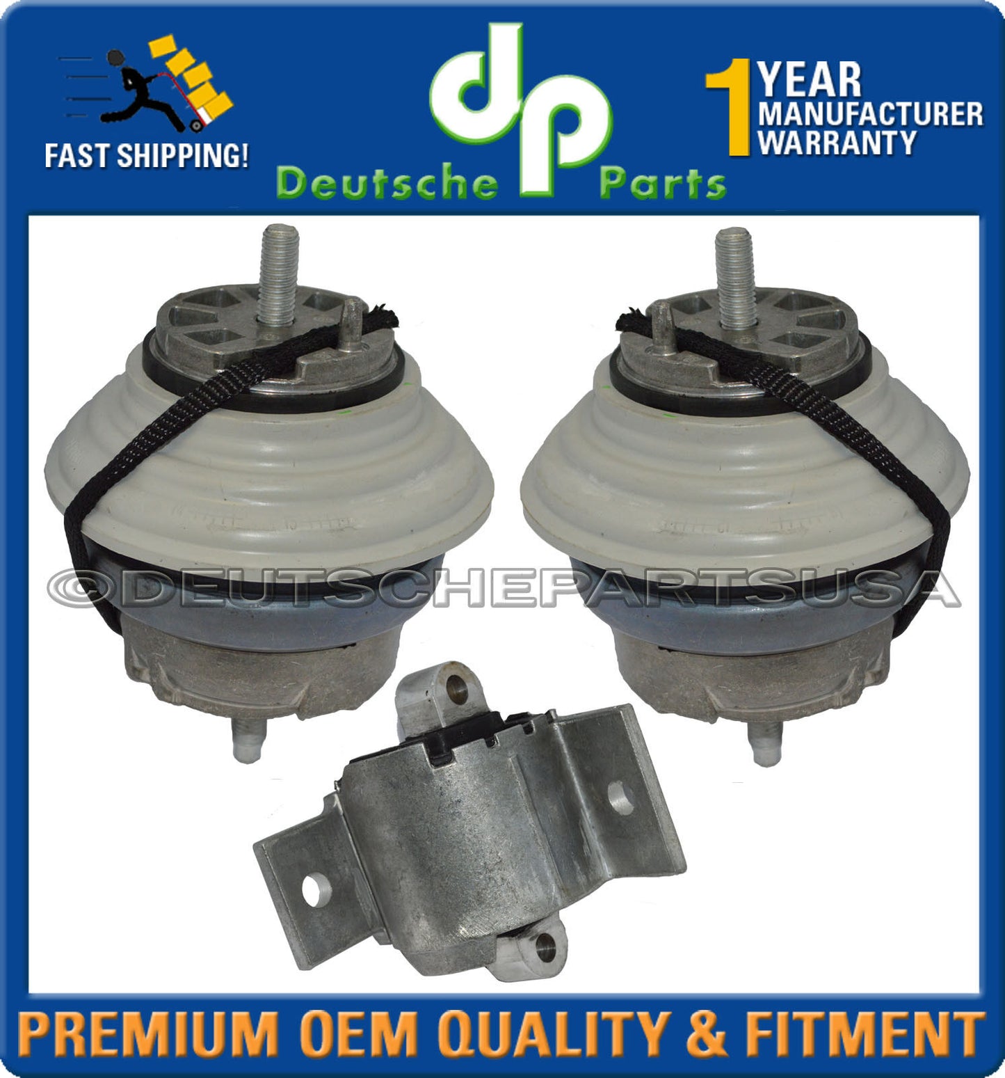 Jaguar XF XJ 3.0 Engine Motor Mount Trans Mount Mounts L + R  C2D16622 Set of 3