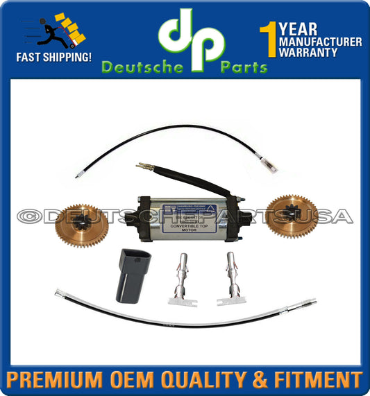 PORSCHE 911 993 CONVERTIBLE TOP MOTOR CABLE w/ GEAR CONNECTORS Set