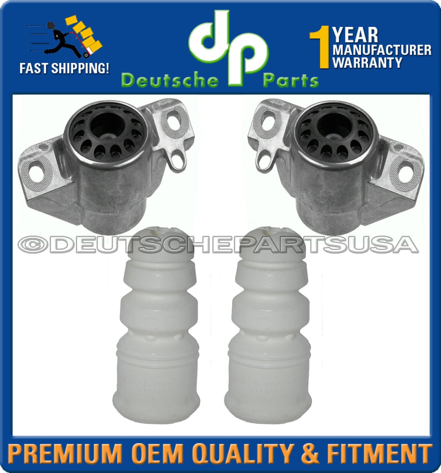 REAR Shock Strut Mount Bump Stops for AUDI A4 A5 QUATTRO 8K0513353E L+R SET of 4